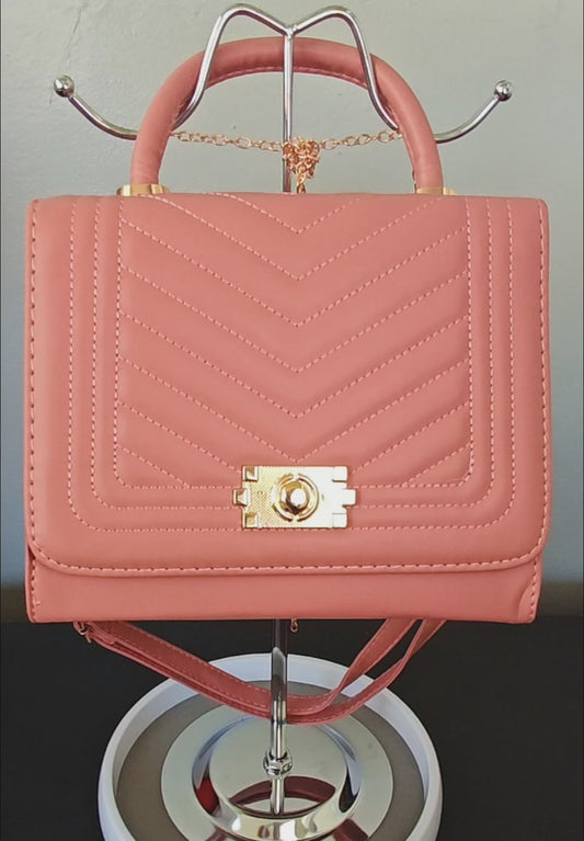 Ladies zipper plus extra bag - Pink