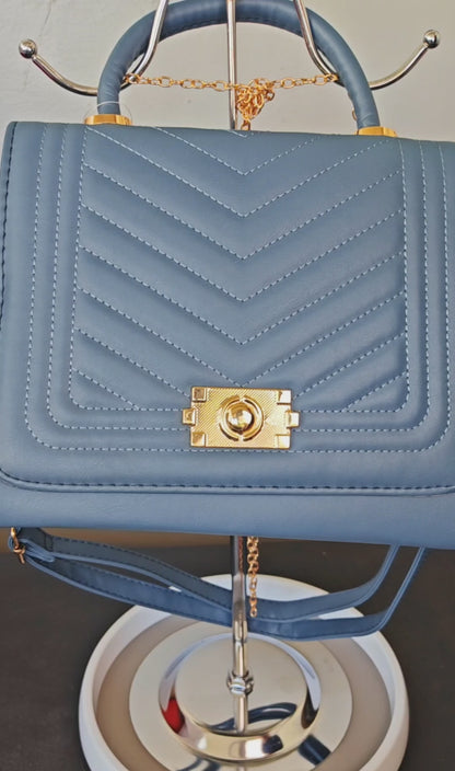 Ladies zipper plus extra bag - Blue