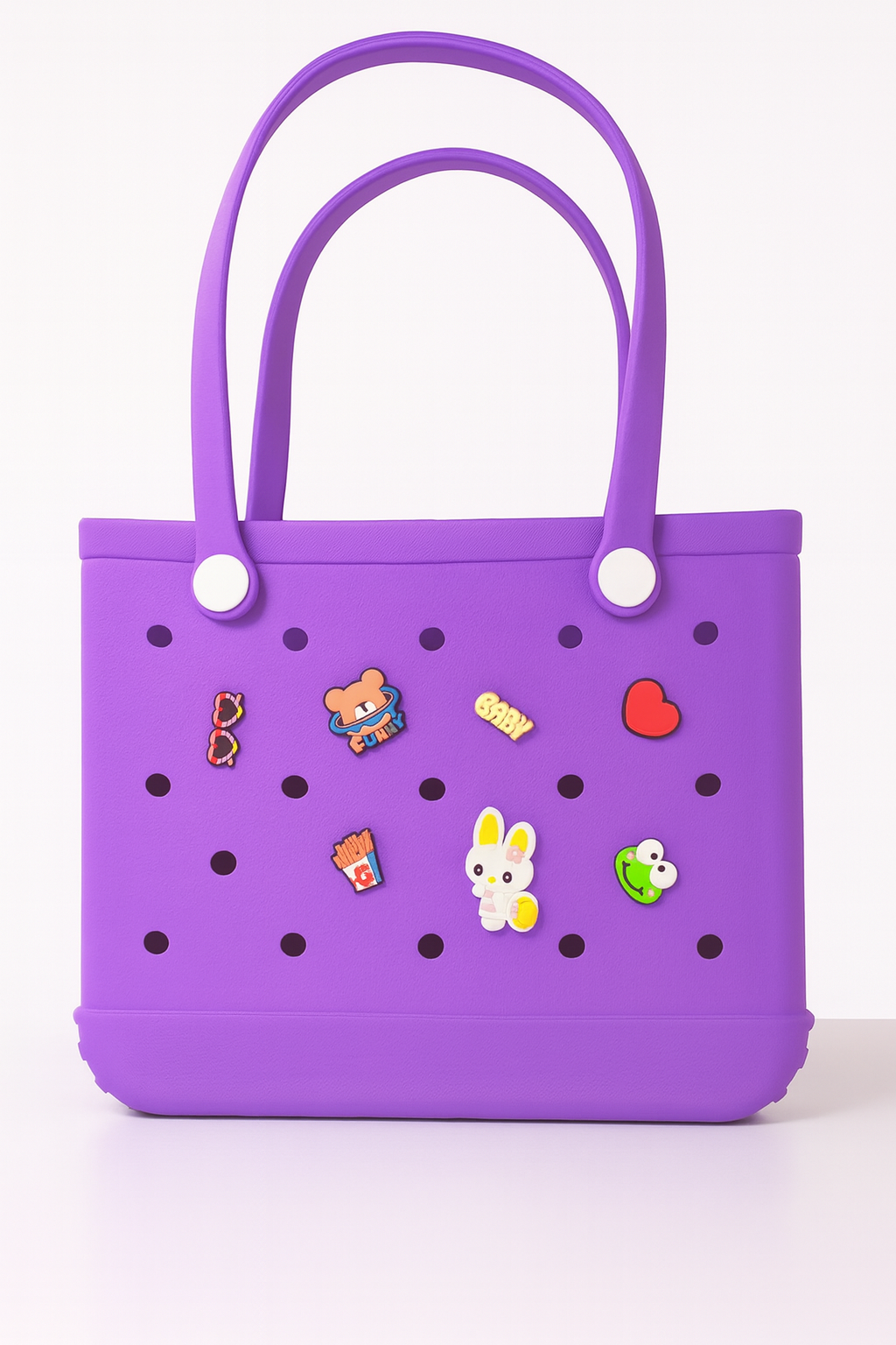 Beach Bag Purple - Large tote (incl Bag Charms)