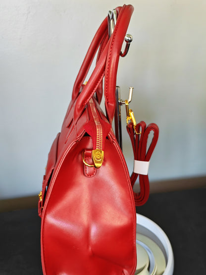 Ladies zipper stripe bag - Wine