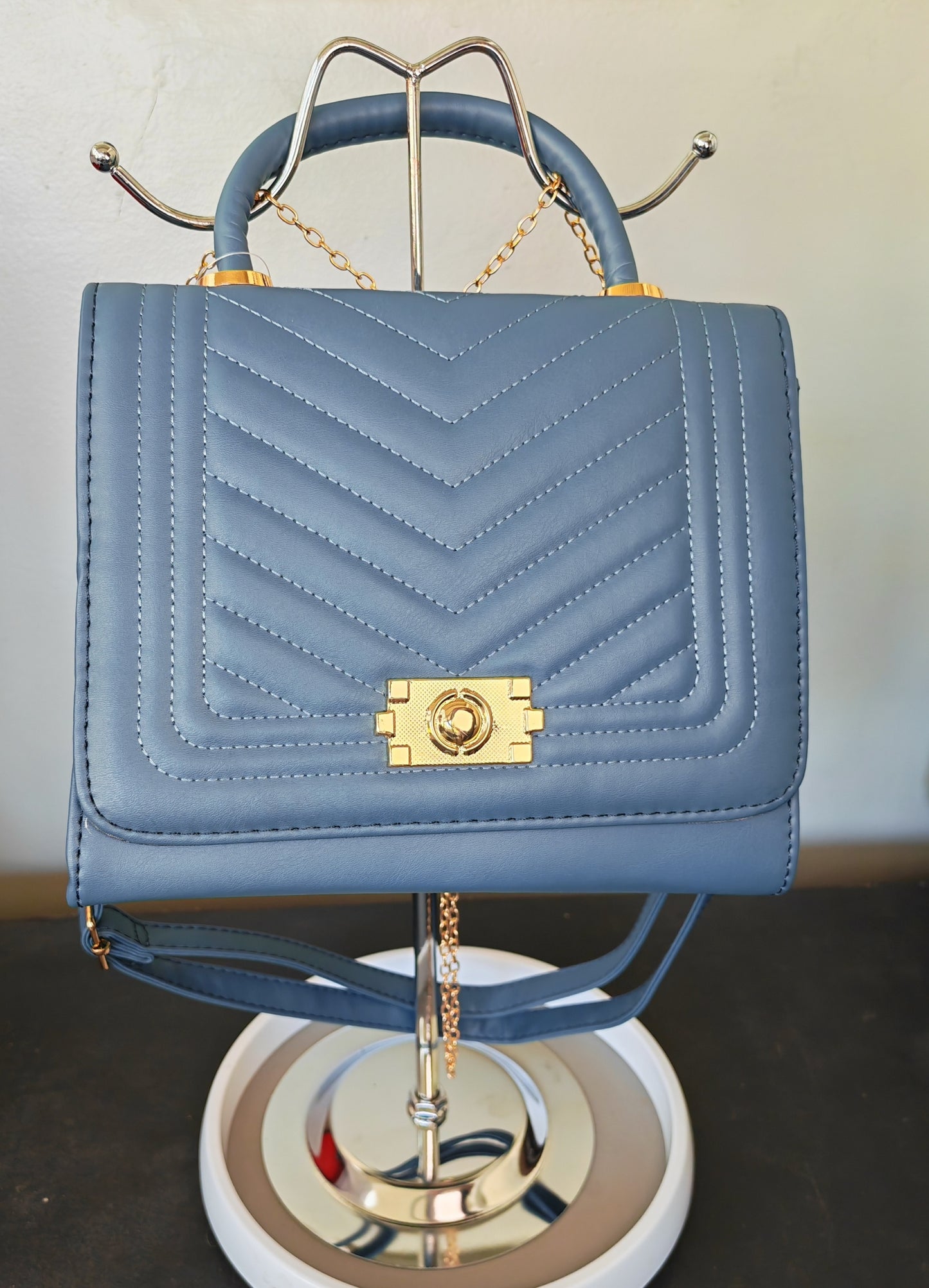 Ladies zipper plus extra bag - Blue