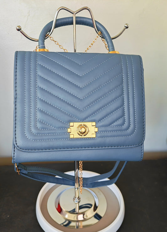 Ladies zipper plus extra bag - Blue