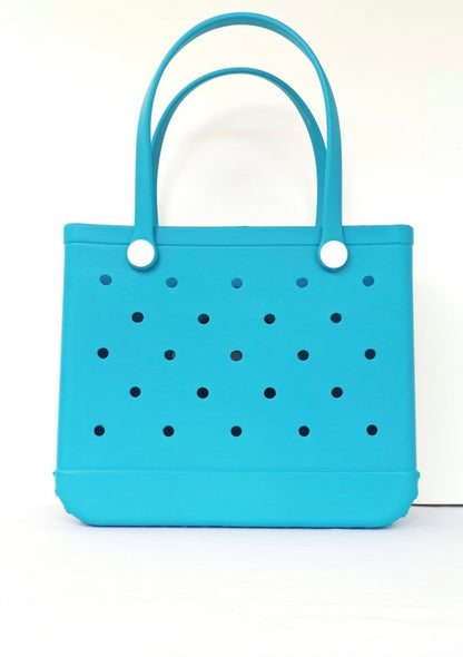 Beach Bag Teal Large tote (incl Bag Charms)