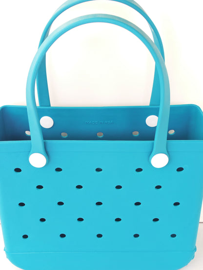 Beach Bag Teal Large tote (incl Bag Charms)