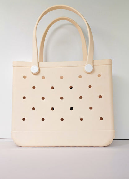Beach Bag Cream - Large tote (incl Bag Charms)