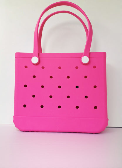 Beach Bag Hot Pink Large tote (incl Bag Charms)