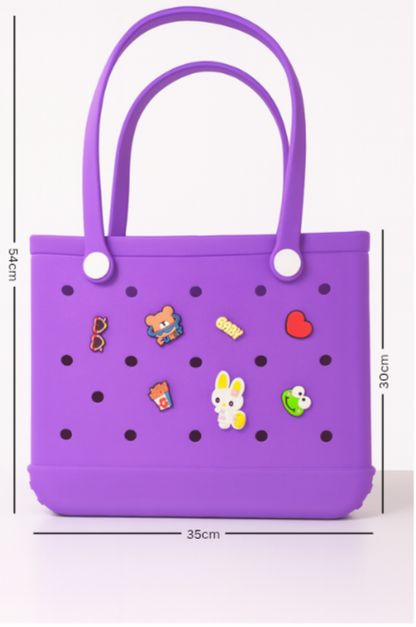 Beach Bag Purple - Large tote (incl Bag Charms)